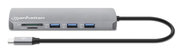 Manhattan 190459 base para portátil y replicador de puertos Alámbrico USB 3.2 Gen 1 (3.1 Gen 1) Type-C Gris - Imagen 4