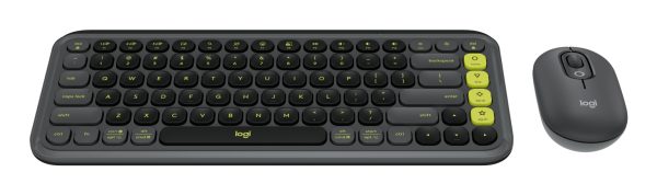 Logitech POP Icon Combo teclado Ratón incluido Universal Bluetooth QWERTY Español Granito, Verde - Imagen 2