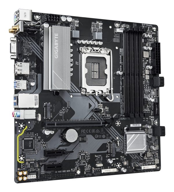 GIGABYTE B760M D3HP WIFI6 Placa base - Compatible con procesadores Intel Core 14ª generación, VRM digital de 4+1+1 fases, hasta 5600 MHz DDR5, 2x M.2 PCIe 4.0, Wi-Fi 6, LAN GbE, USB 3.2 Gen 1 - Imagen 3